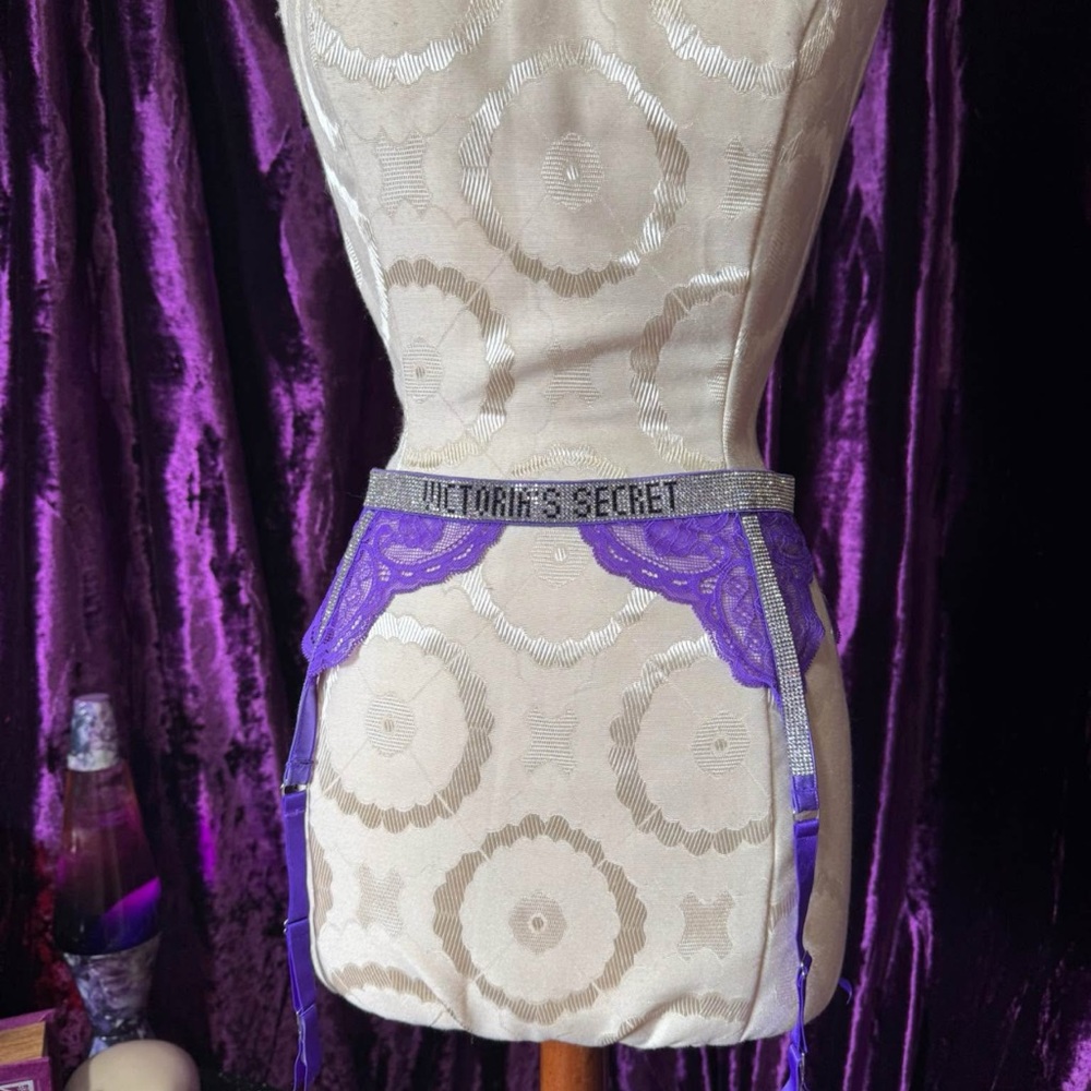 Victoria's Secret Purple Lace Garter Belt